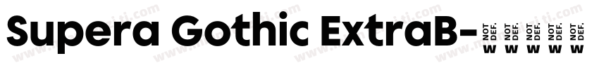 Supera Gothic ExtraB字体转换